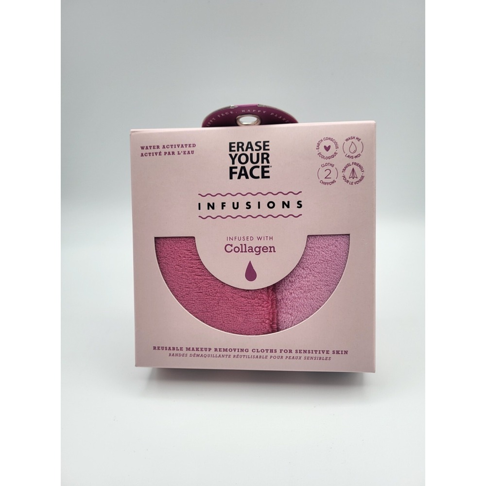 Makeup Removing Cloth Infused with Collagen - 2 Pack